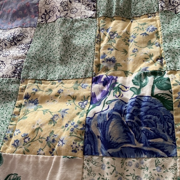 HANDMADE TOTE(PS I LOVE YOU BAG) UPCYCLED QUILTED LINED/POCKET COT/POLY 16”x12” - Picture 2 of 4